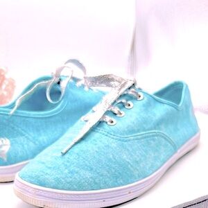 New Disney Descendants Blue Sparkle Sneakers Shoes Size 6